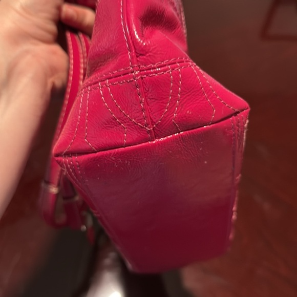 Coach HOT GIRL Pink Patent Leather Signature C Stitch Tote (Style #F15142) - Picture 11 of 16